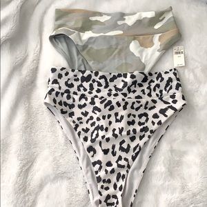 High waisted bikini bottoms